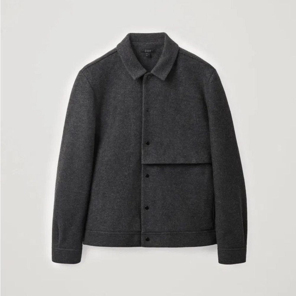 COS Boiled Wool Jacket, Grey, Small